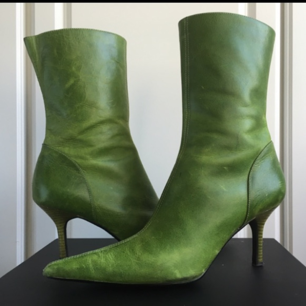 Steve Madden Green Kitten Heel Boot