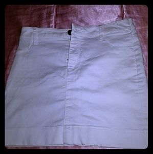 White Denim Skirt