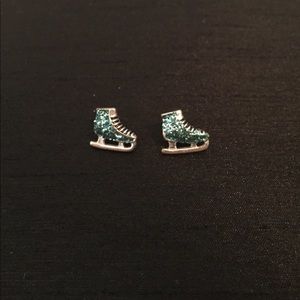 Ice skate earrings