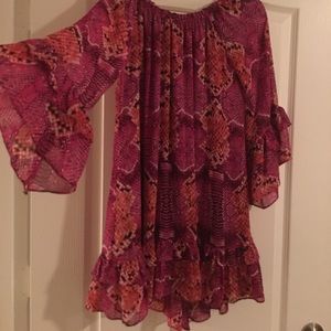 Off the shoulder snake skin tunic/dress