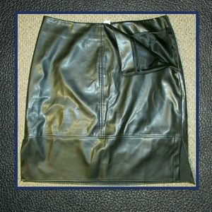 Leather Look Pencil Skirt