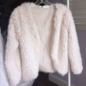 Cream Fuzzy Jacket