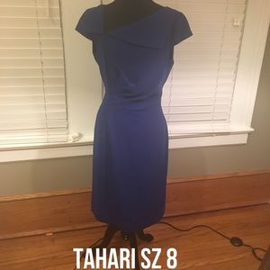 Assymetrical neckline work dress