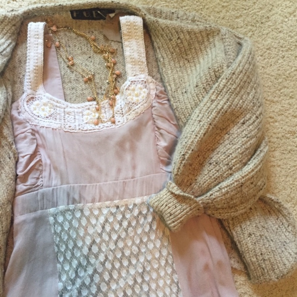 Soft lace and silk dress