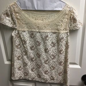 Anthropologie meadow rue sequin & lace size xs