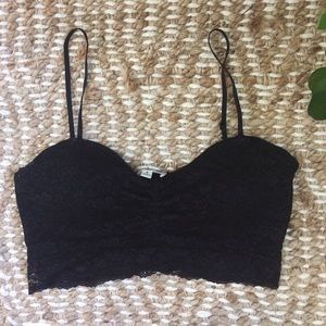 Black lace bralette