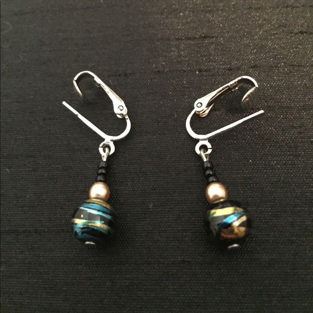 Dangle clip on earrings