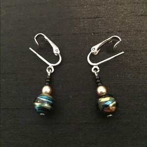 Dangle clip on earrings