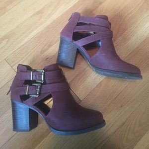 Merlot ankle booties