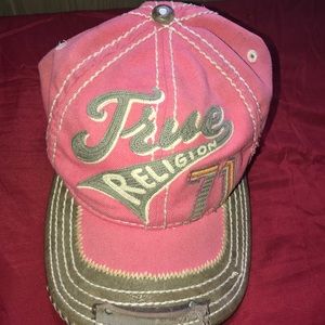 Pink True Religion Baseball Cap
