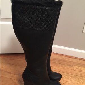 COURTNEY SHEARLING BLACK GUCCISSIMA LEATHER