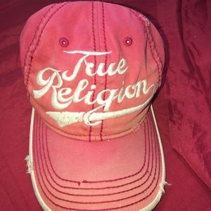 Red/Pink True Religion Baseball Cap