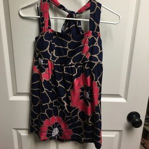 Anthropologie 100% silk halter top