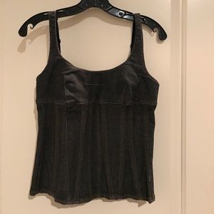 D&G Denim zip tank corset nwt