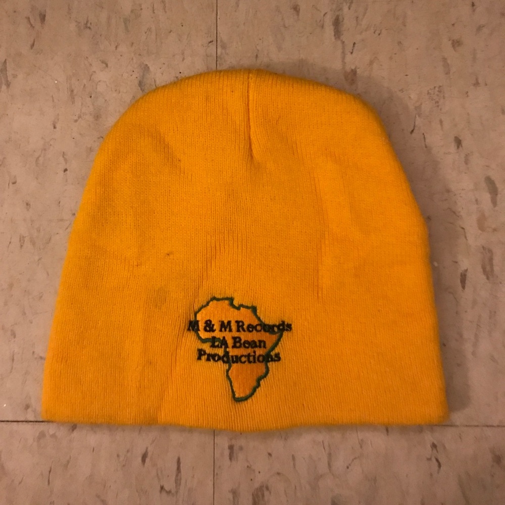 Yellow beanie hat
