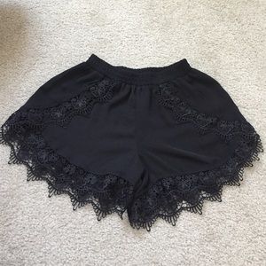 Black Lace Shorts