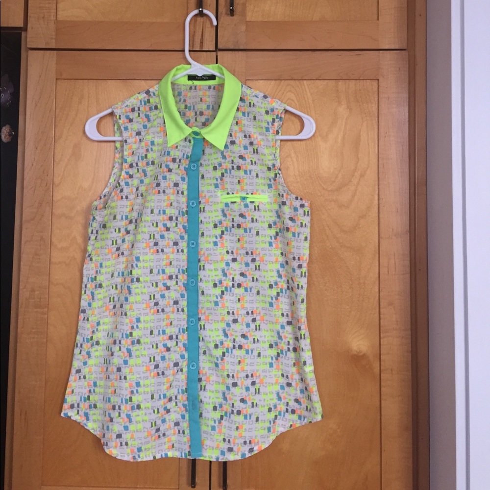 Neon Bright button down