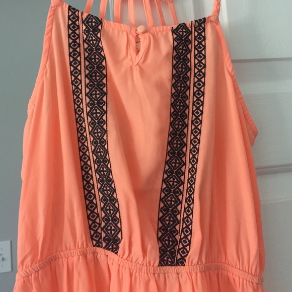 Pinky orange summer dress size S - Picture 2 of 4
