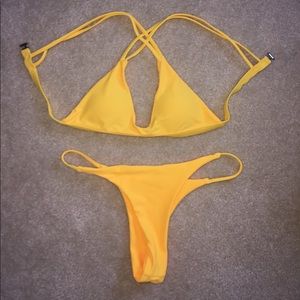 Bright Yellow Crossback Bikini