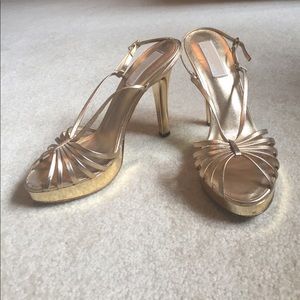 Michael Kors gold heels size 7