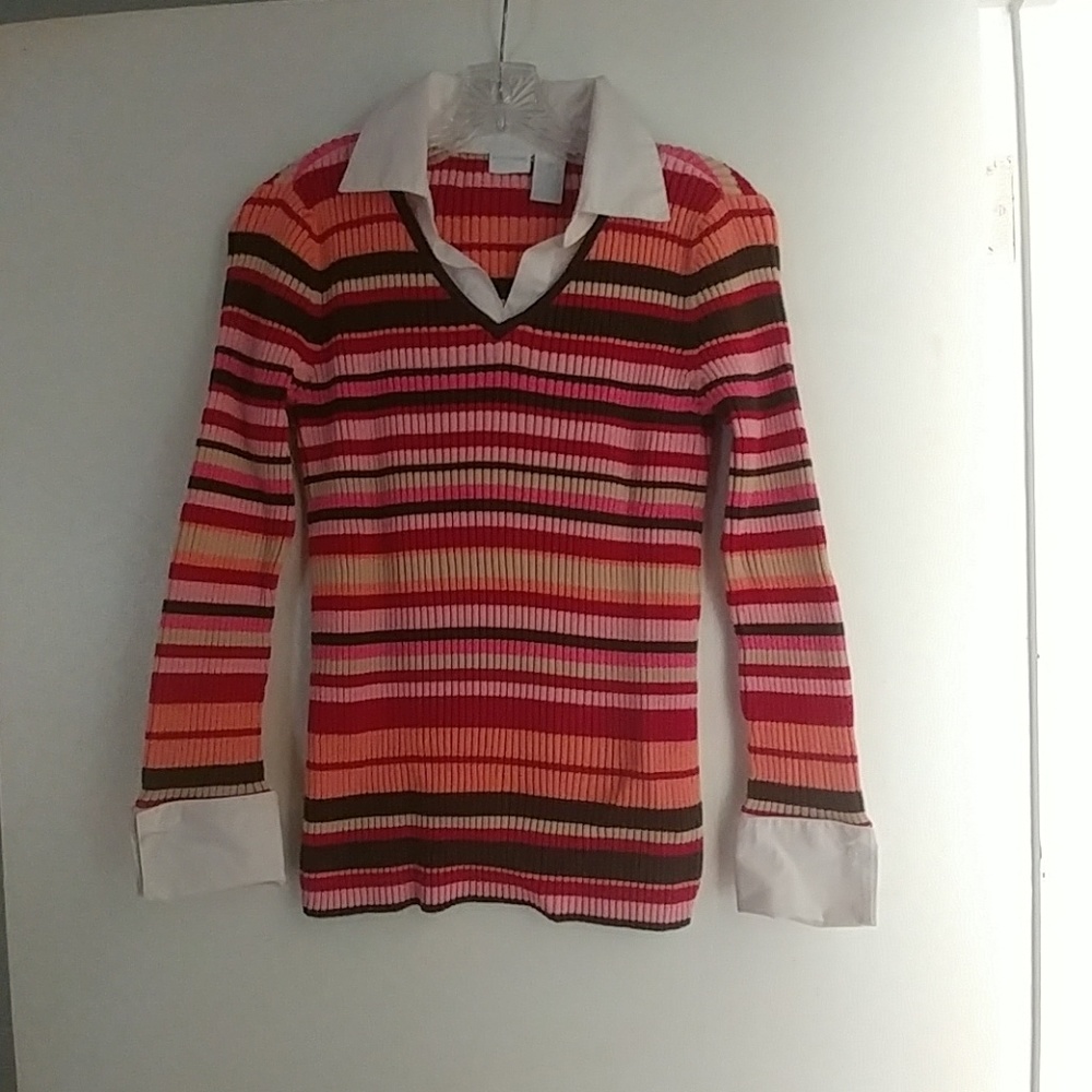 Multicolored induetime sweater blouse