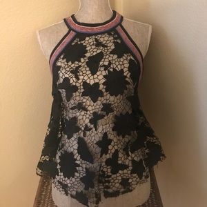 New w/o tags Free People Floral Lace Top Sz Small