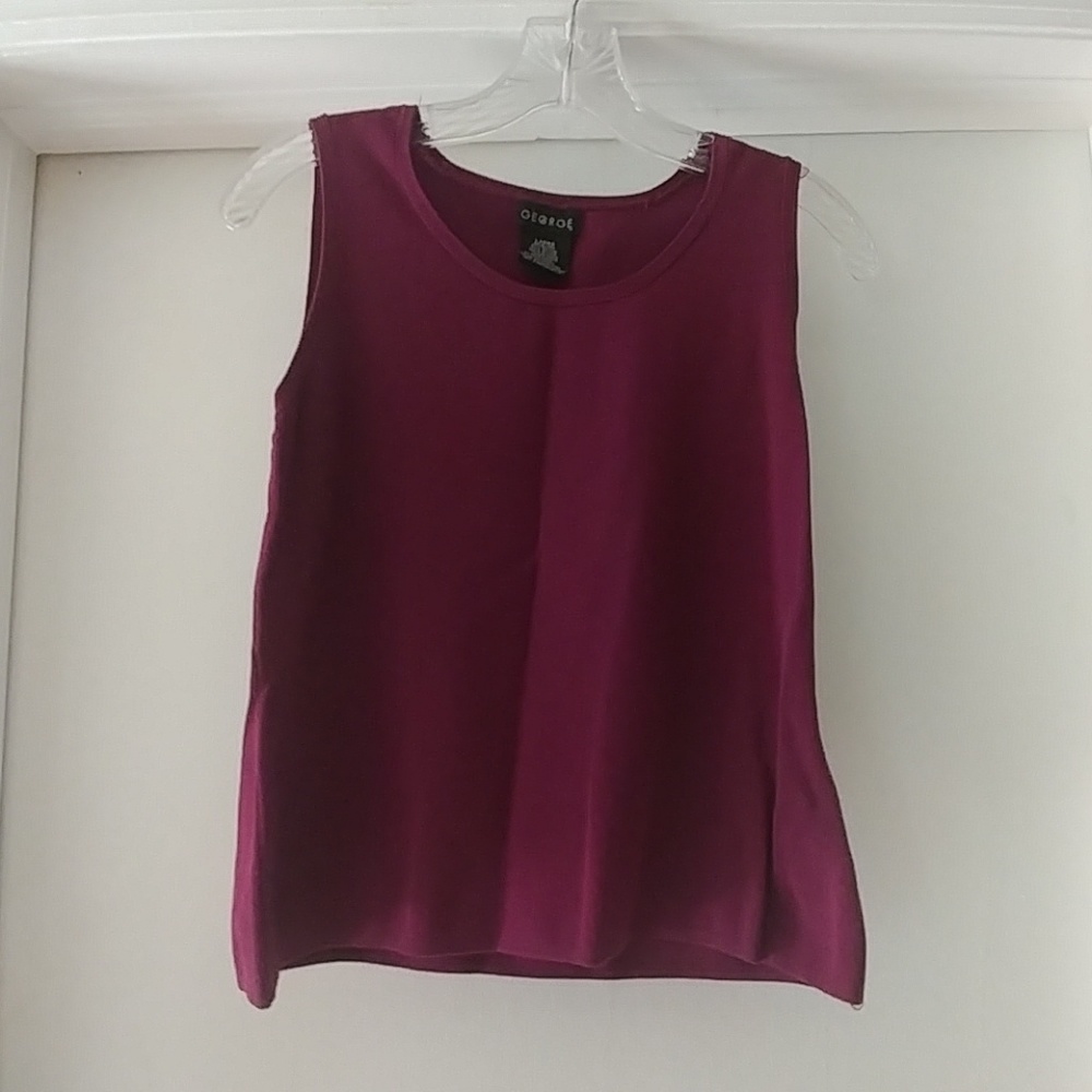 Ladies purple casual tank top