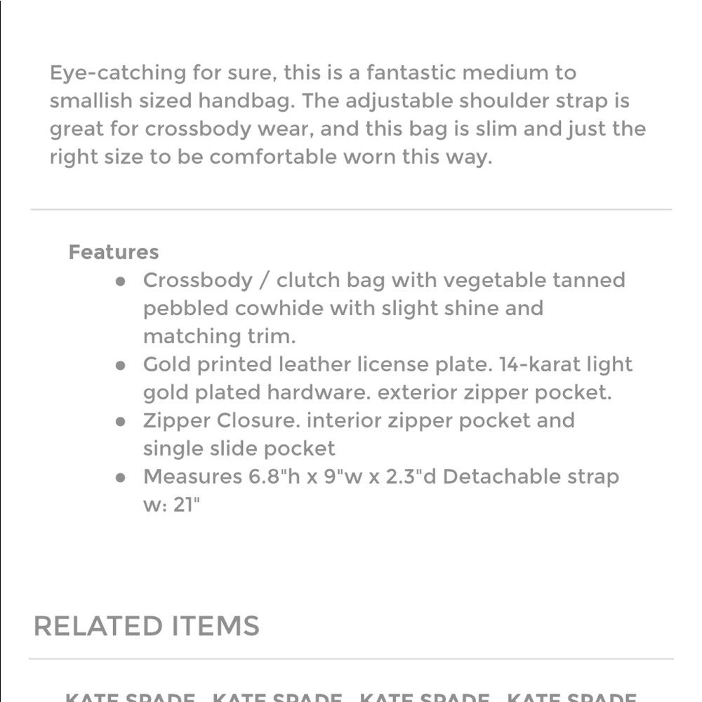 NEED TO SELL QUICKL Kate spade cross body&shoulder - Picture 4 of 5