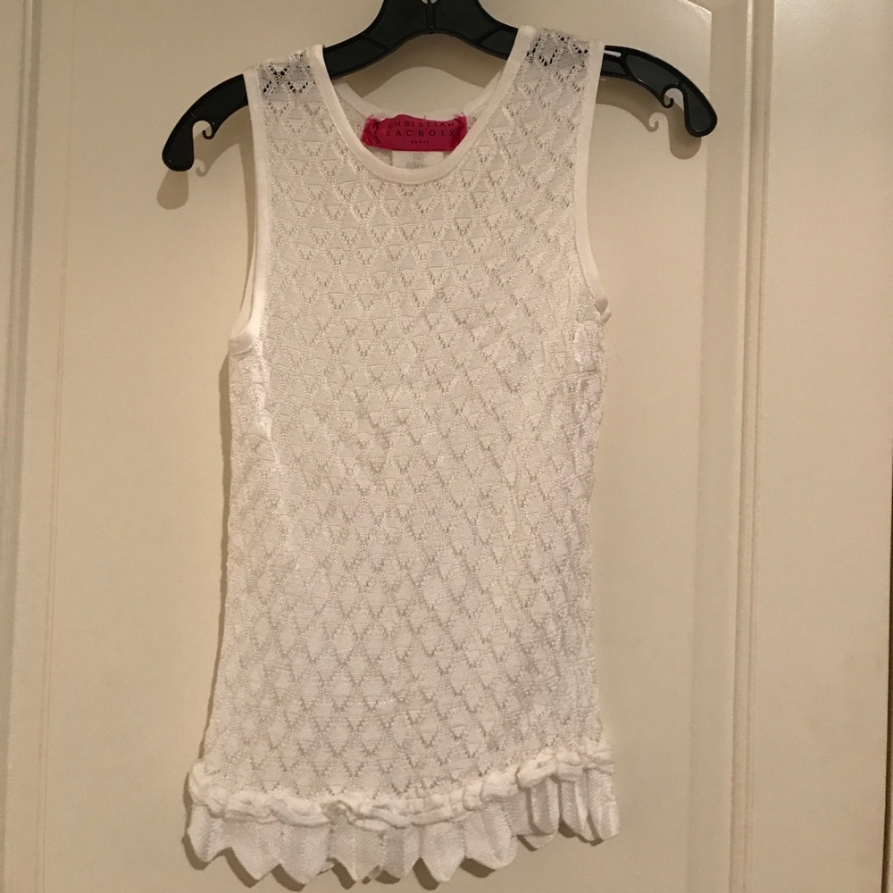 White tank Christian Lacroix like new no tags!