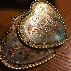 Women's double heart belt buckle