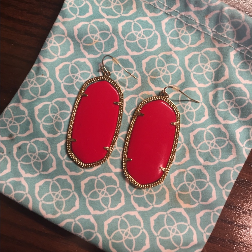 Red Danielle Kendra Scott earrings