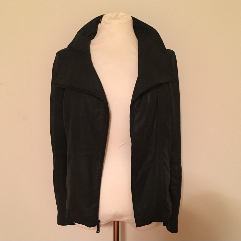 T by Tahari Black Moto Jacket/Blazer