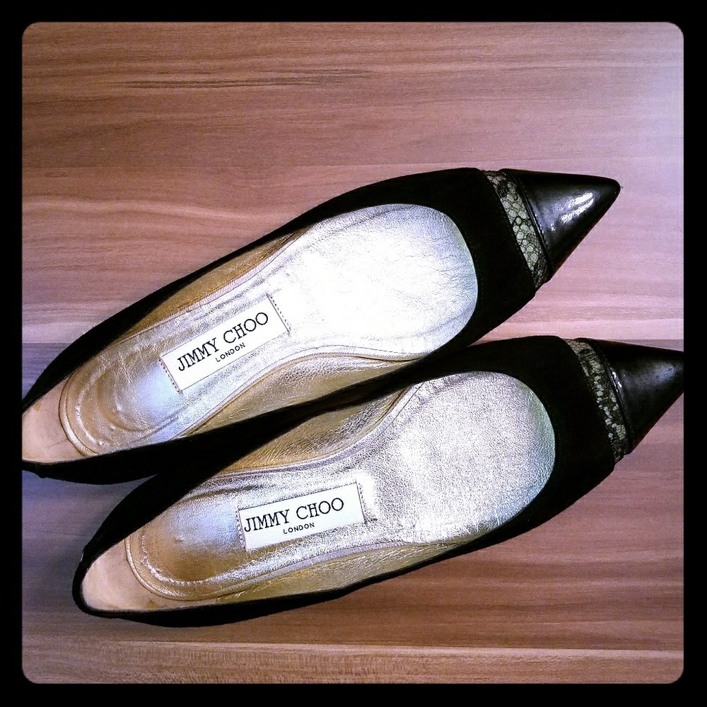 Jimmy Choo black flats