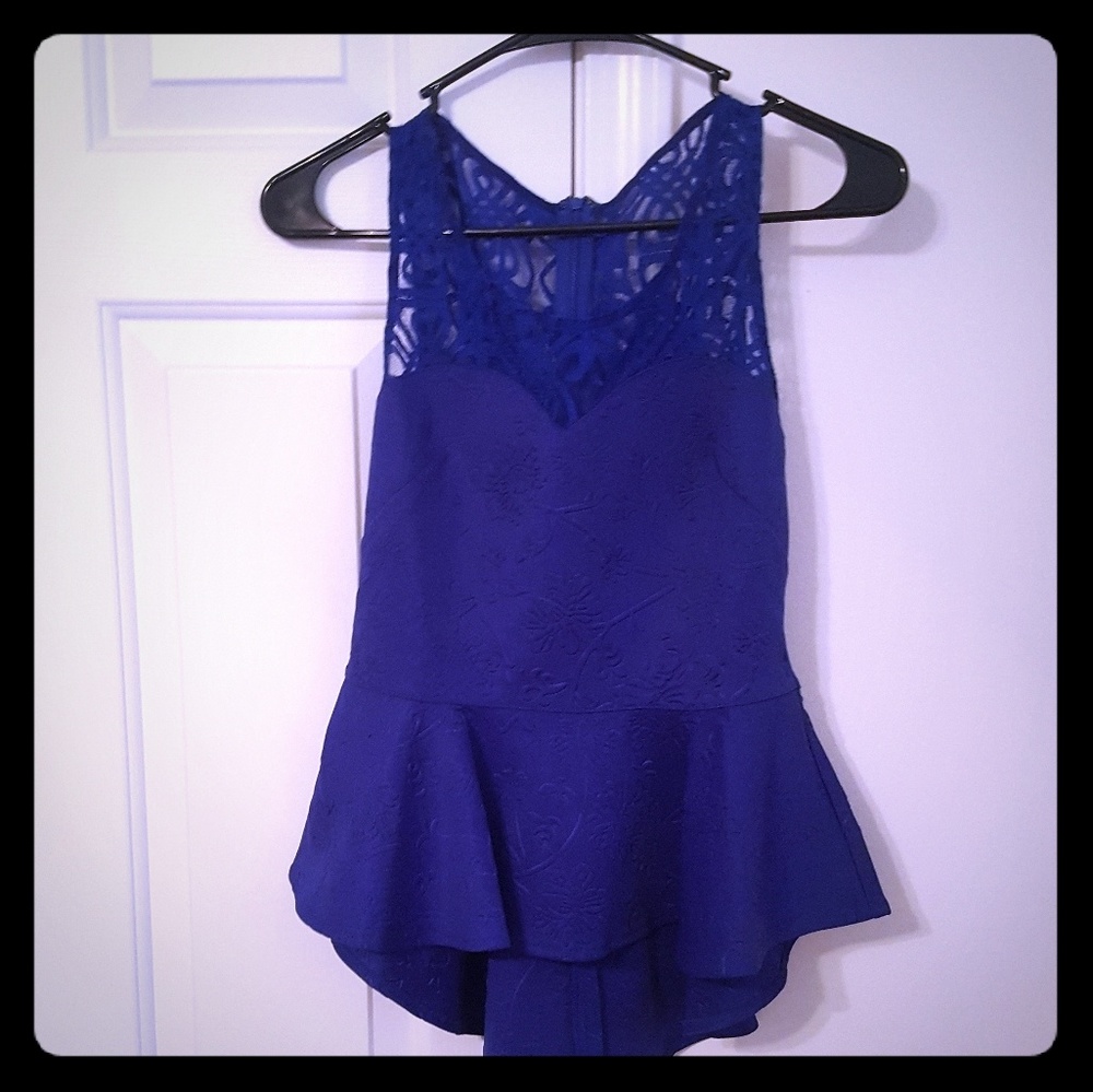 🆕️Royal Blue Pepulm Top