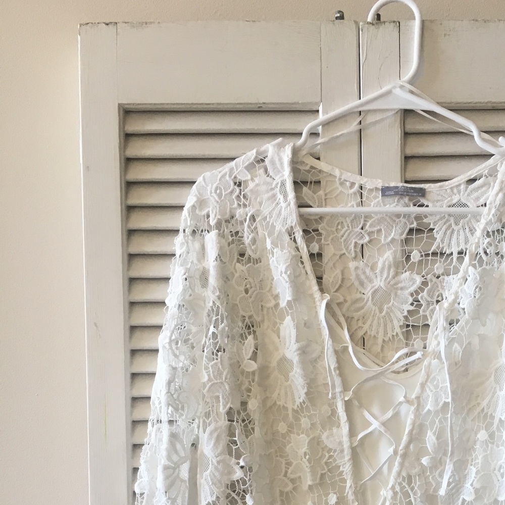Zara Crochet Guipere Dress