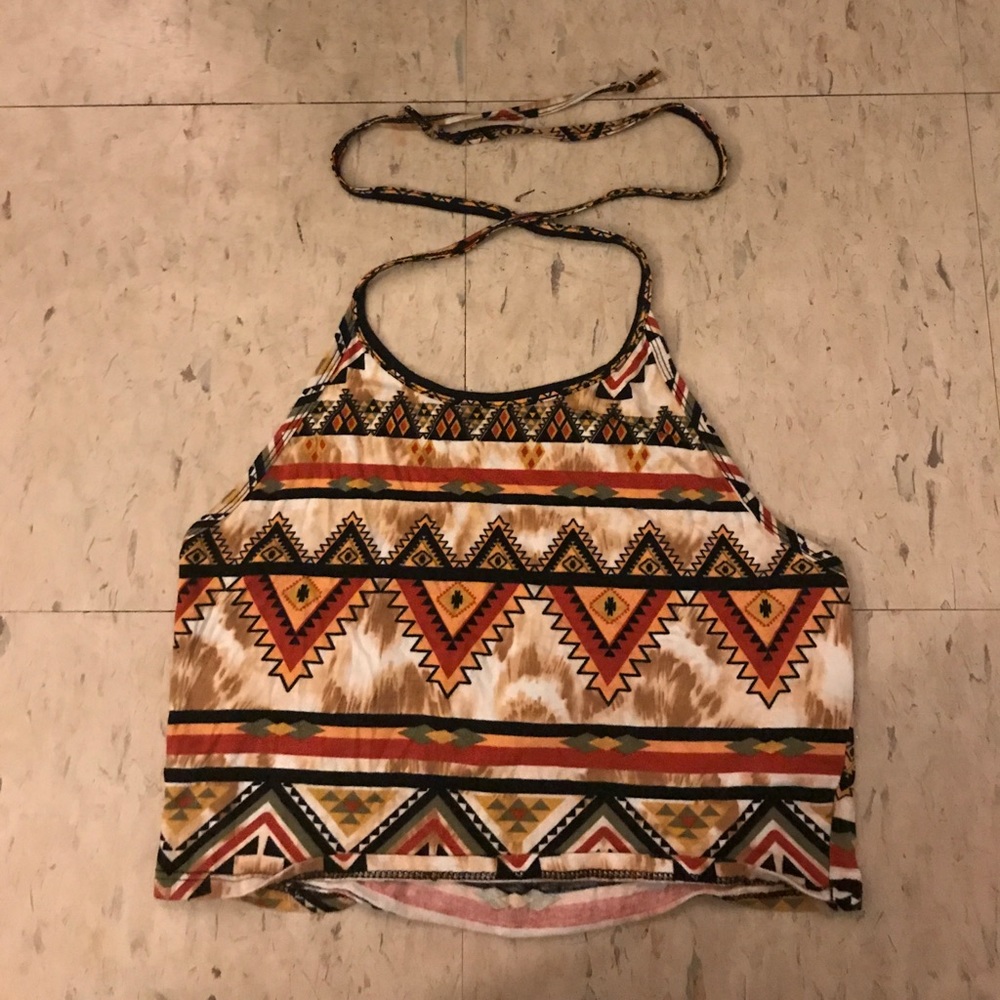 Printed halter top
