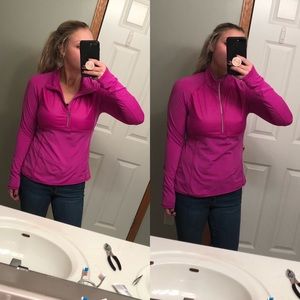 fuchsia quarter zip