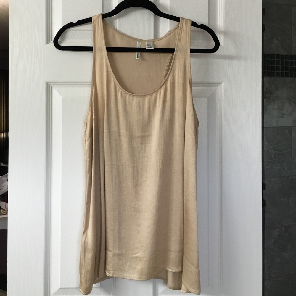 Gold slight shimmer dressy racerback top