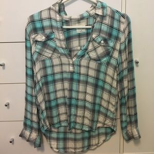 Girls Button Down Plaid Shirt 👚