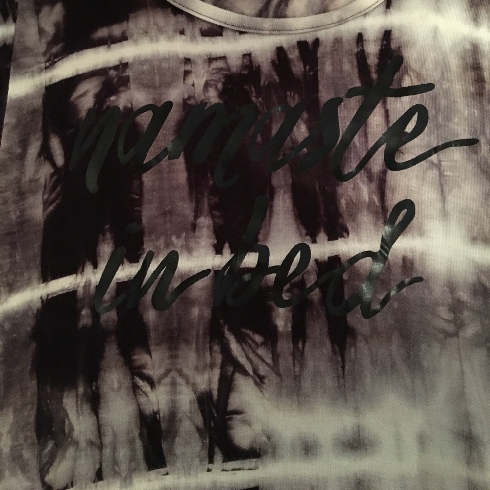 namaste in bed tie dye tee