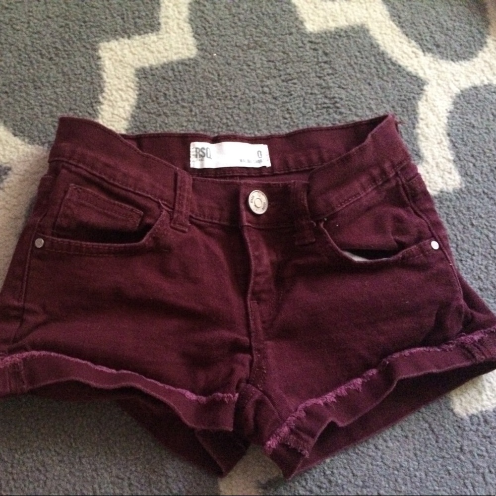Red/burgundy size 0 shorts