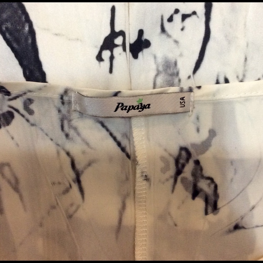 Price Drop!!!!! Ivory top with grey print. - Picture 3 of 3
