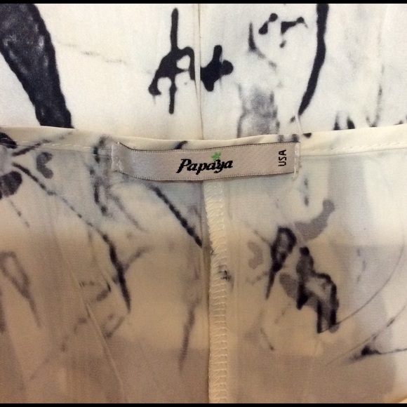 Price Drop!!!!! Ivory top with grey print. - Picture 3 of 3