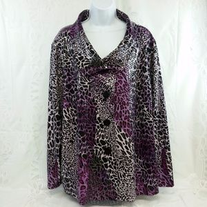 Simonton Says Animal Print Purple Funky Jacket