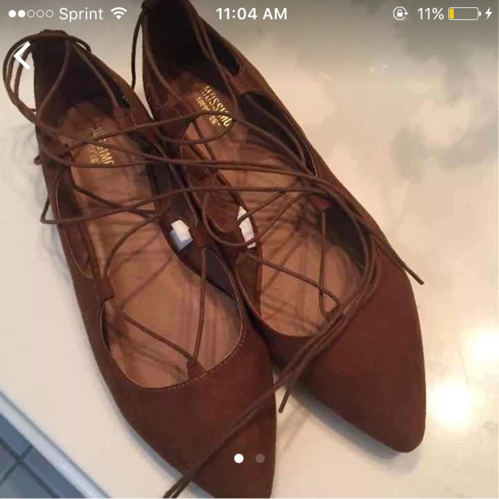 Lace up flats
