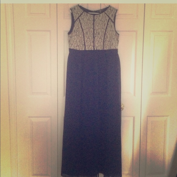 ASOS floor length maxi dress.Navy blue - Picture 1 of 3