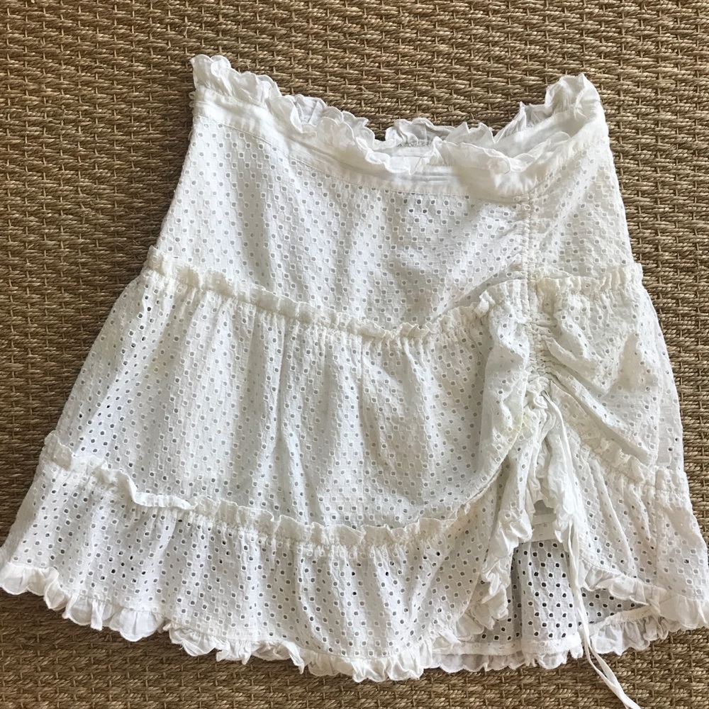 Marc Jacobs drawstring hen line white skirt