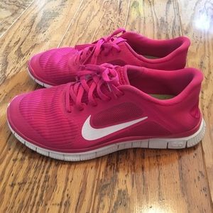 NIKE Free Athletic Pink Shoes