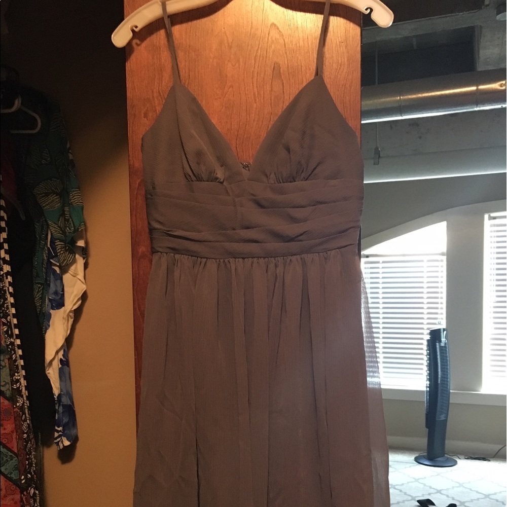 Pewter, Size 4, David's Bridal Bridesmaid dress