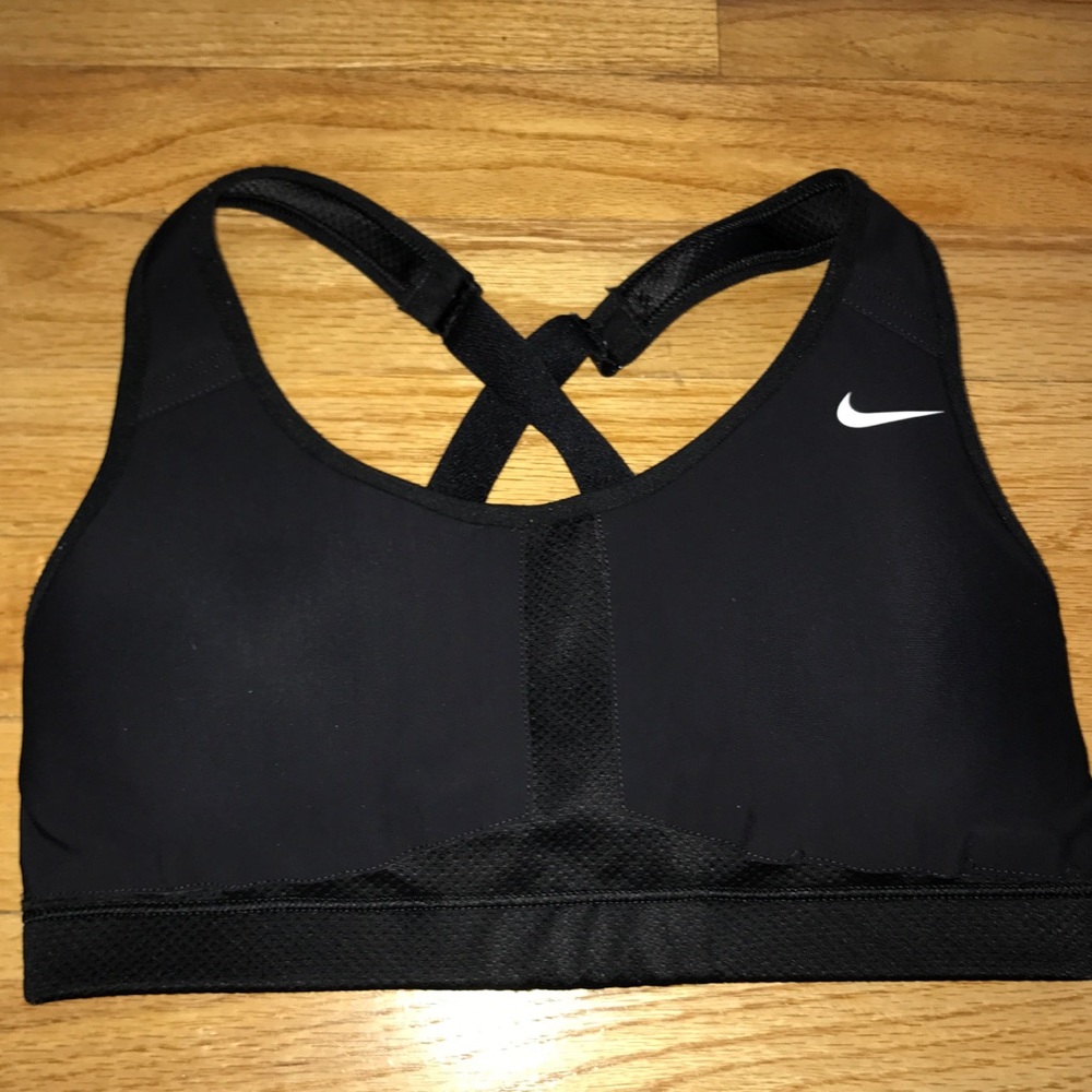 Nike Padded cross back sports bra black